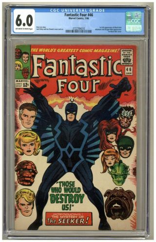 Fantastic Four 46 (cgc 6.  0) Ow/w Pages; 1st Full App.  Black Bolt; Kirby (j 4461)