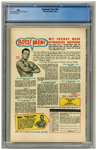 Fantastic Four 46 (CGC 6.  0) OW/W pages; 1st full app.  Black Bolt; Kirby (j 4461) 2