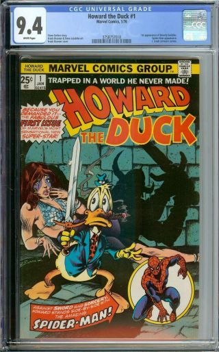 Howard The Duck 1 Cgc 9.  4 White Pages // 1st App Beverly Switzler