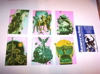 1994 Vincent Di Fate Blueprints Of Future Omnichrome Insert 6 Card Set Fantasy
