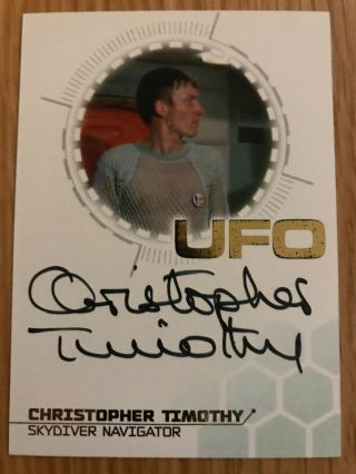 Ufo Series 3: Gold Foil Autograph Card: Christopher Timothy As Skydiver Ct1