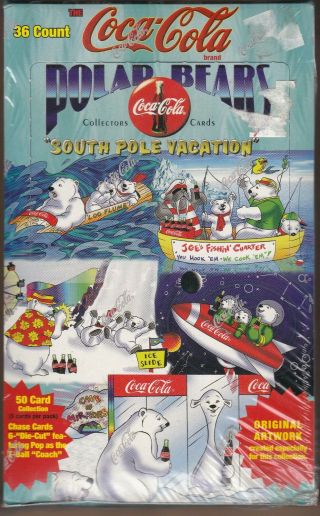 1996 Collect - A - Card Coca Cola Polar Bears South Pole Vacation Box 36 Pack