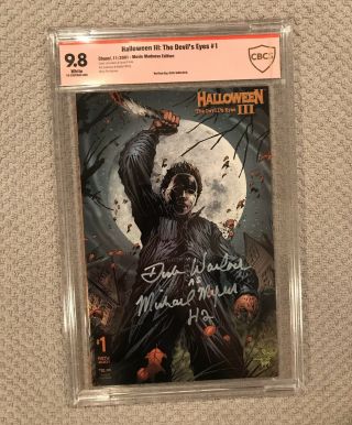 Halloween Iii The Devil’s Eyes 1 Signed By Dick Warlock Michael Myers Chaos