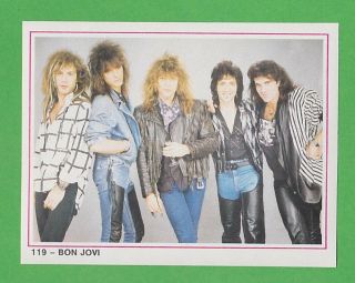 1987 Swedish Williams Pop Stars 119 Bon Jovi Rare