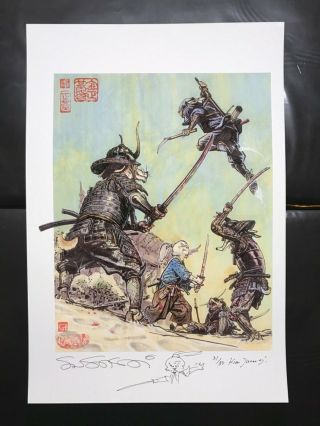 Usagi Yojimbo Art Print Signed Sketch Kim Jung Gi Stan Sakai Limited 1