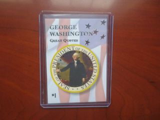 President George Washington 2020 Historic Autographs Potus Quote Card /10