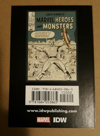 Jack Kirby Marvel Heroes And Monsters Artists Edition Hc 2018 In Open Box
