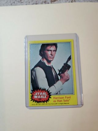 1977 Topps Star Wars 144 Harrison Ford As Han Solo Non - Sports Card Yellow