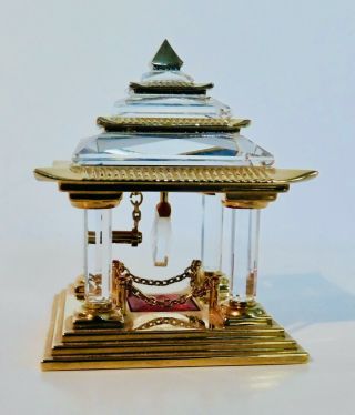 Swarovski Crystal Memories Journeys Gold Japanese Temple Pagoda W/gong Figurine