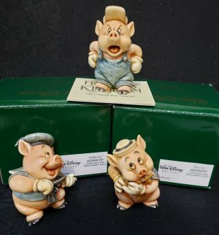Harmony Kingdom Disney The Three Little Pigs - Fifer - Practical - Fiddler - Le