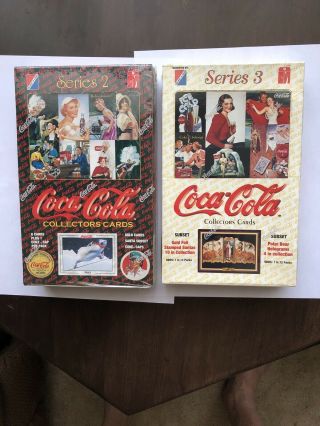 1994 Collect A Card Coca Cola Series 2 And Series 3 Box With 36 Packs In Each