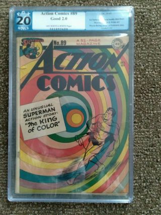 Action Comics 89 - Dc 1945 - Pgx 2.  0 Superman Golden Age