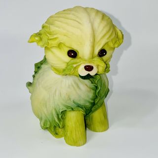 Enesco Home Grown Cabbage Dog Figurine 4002362 Cute