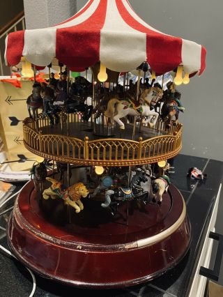 Mr.  Christmas Double Decker Holiday Carousel Needs Motor Check Details