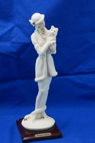 Giuseppe Armani Figurine Lady With Dog,  10 1/4 "