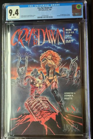 Cry For Dawn 1,  Cfd Publications 1989,  Cgc 9.  4 1st Print/1st Appearance Of Dawn