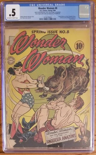 Wonder Woman 8 Cgc.  5 Off White To White Pages Spring 1944
