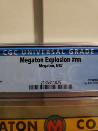 Megaton Explosion CGC 9.  6 Comic 1987 1st Youngblood Rob Liefeld Angel Medina 3