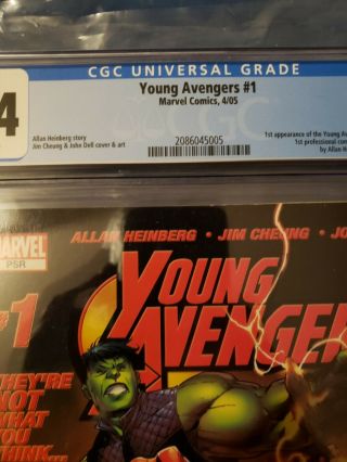 Young Avengers 1 CGC 9.  4,  First 1st Appearance Kate Bishop,  (2005) Marvel 3