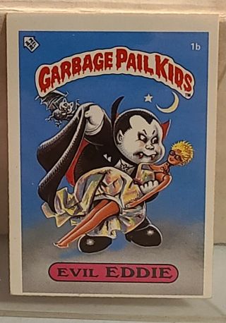 1985 Garbage Pail Kids Evil Eddie Mini Card 1b Topps Series 1 Matte