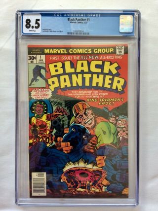 Marvel Comics Black Panther 1 First Issue Cgc Grade 8.  5 White Pages 1/77 Kirby