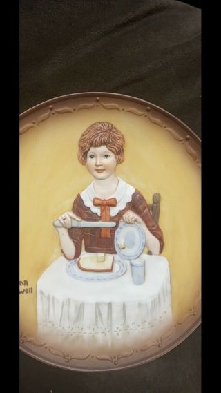 Norman Rockwell 1984 Butter Girl Collectors Plate RARE 2