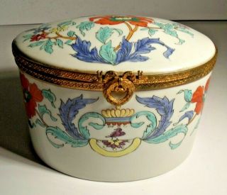 Porcelaine De Paris For Tiffany Hand Painted Porcelain Box