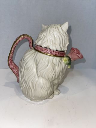 Fitz and Floyd Kittens and Roses Teapot discontinued RARE 3