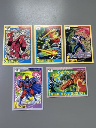 1991 Marvel Universe Series 2 5 - Card Cello Pack Promo Promotional Set Spider - Man