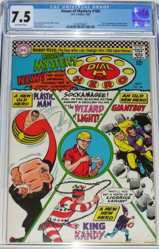 House Of Mystery 160 Cgc 7.  5 From July 1966 1st Silver Age Plastic Man