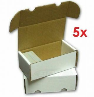 5 X 400 Count Cardboard Trading Cards Storage Box Yugioh Pokemon Mtg 400ct