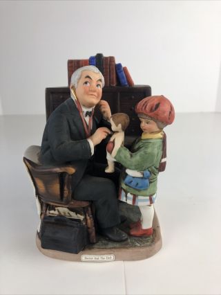 Norman Rockwell Figurine Doctor And The Doll 6” Tall