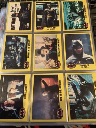 Batman The Movie Trading Cards 1989 Topps Series 2 & Stickers Complete Set 2