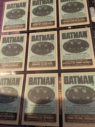 Batman The Movie Trading Cards 1989 Topps Series 2 & Stickers Complete Set 3