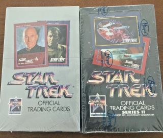 1991 Impel Star Trek 25th Anniversary Series 1 & 2 Factory Wax Boxes