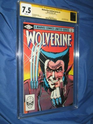 Wolverine 1 Cgc 7.  5 Ss Signed By John Romita Sr 1982 (frank Miller Art)