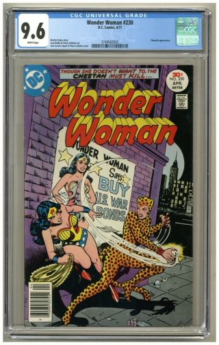 Wonder Woman 230 (cgc 9.  6) White Pages; Cheetah Appearance; Dc; 1977 (j 3979)