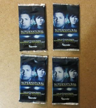 Supernatural Trading Cards Pack - 4 Packs Jensen Ackles Season 2