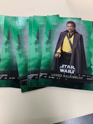 2019 Star Wars The Rise Of Skywalker Complete Green Parallel Base Set 99 Cards