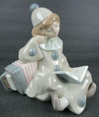Vintage Lladro Figurine 1178 Clown Reading A Book Approx 6 " Tall