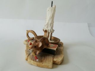 Border Fine Arts Mouse Figurine Candle Matches Schmid Porcelain 1991 Scotland