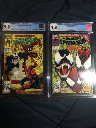 The Spider - Man 362 363 Both Cgc 9.  8 Carnage Appearances