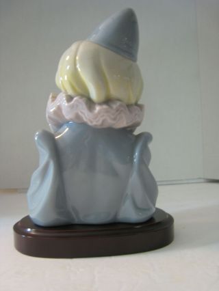 Lladro 5586 Sad Note Clown With Saxophone Head Bust Retired Harlequin W/base 3