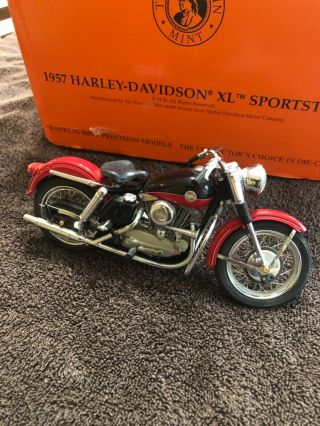 1957 Harley Davidson Sportster By The Franklin Die Cast Model