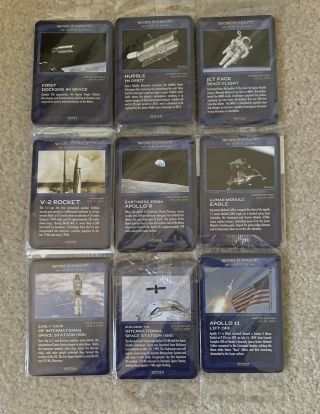 Vintage Space Apollo Trading Cards - 9 Packs Of 11 Cards