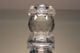 Swarovski Crystal Candle Holder 7600 Nr 102 Square Top Hole Style