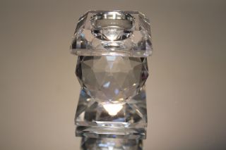 Swarovski Crystal Candle Holder 7600 NR 102 Square Top Hole Style 3