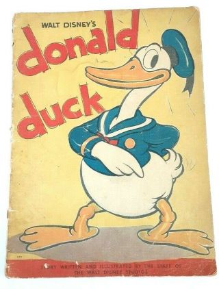 1935 Whitman Publishing Co.  Donald Duck Linen Book 978 First Edition