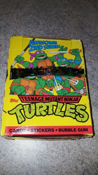 Teenage Mutant Ninja Turtles 2nd Series Open Box Topps 1990 32 Packs