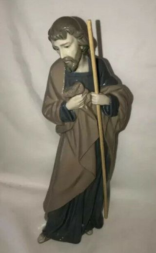 Nao By Lladro Saint Joseph 306 Nativity Christmas Figurine 10” Tall